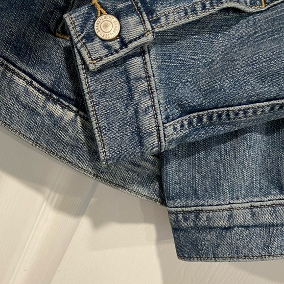 NWT Lucky Brand Size S Medium Wash Classic Denim Jean Jacket Bomber Button - Picture 7 of 13